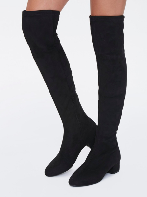 Faux Suede Over-the-knee Boots