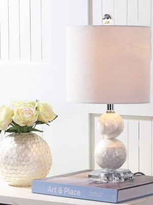 19" Bailey Seashell Table Lamp (includes Led Light Bulb) White - Jonathan Y