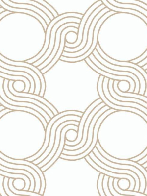 The Twist Wallpaper In Gold From The Geometric Resource Collection By York Wallcoverings