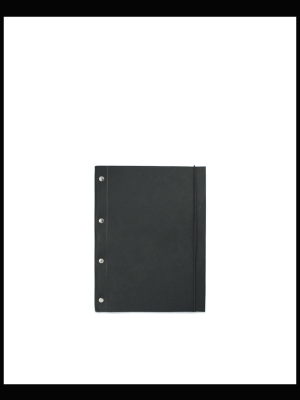 Large Leather Notebook In Black