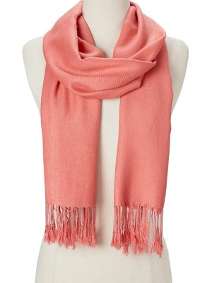 Coral Pashmina Scarf