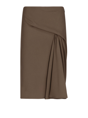 Versace Ruched Detailed Pencil Skirt