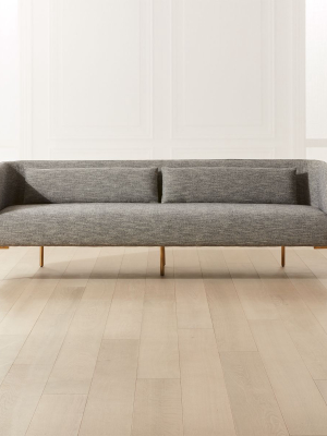Colette Grey Sofa With Piping
