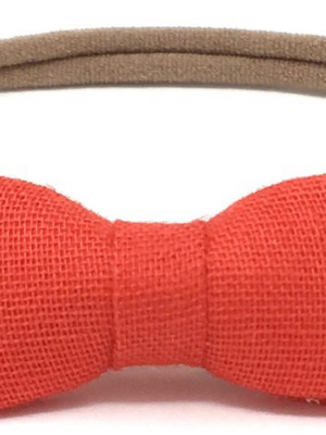 Itti Bitty Baby Bow In Red Maple Gauze