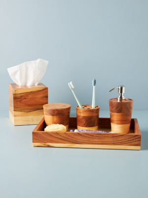 Layered Wood Bath Collection