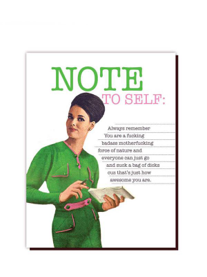 Note To Self Card