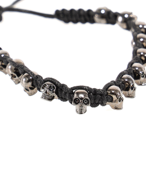 Alexander Mcqueen Skull Woven Bracelet