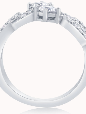 Pompeii3 1 Ct Diamond Forever Us 2-stone Engagement Anniversary Solitaire Ring White Gold