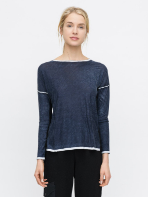 Overdye Stepped Hem Crew