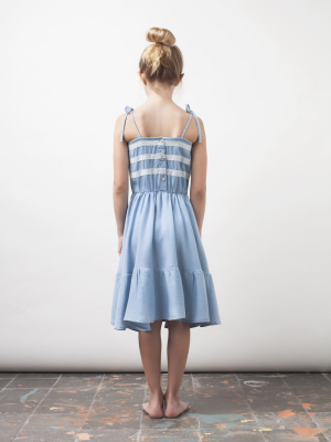 Tocoto Vintage Tencel Lace Dress - Blue