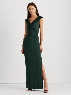 Jersey Off-the-shoulder Gown