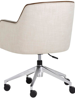 Foley Office Chair, Effie Linen