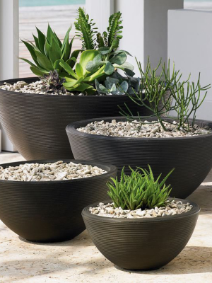Grooved Bowl Planters