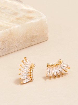 Petite Crystal Madeline Earrings Gold