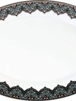 Deshoulieres Dhara Peacock Oval Platter