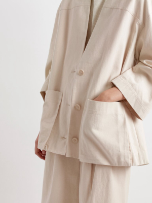 Pockets Short Coat - Unisex - Ss21 - Sand Beige