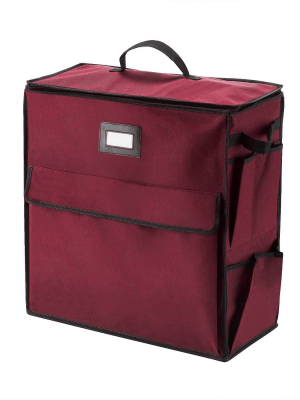 Elf Stor Ultimate Gift Bag Organizer Holiday Storage For Gift Wrap And Bags Red