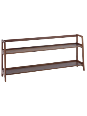 Agnes Long Shelving Unit - Walnut