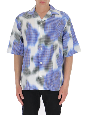 Kenzo Pixelated Roses Print Short Sleeve Shirt