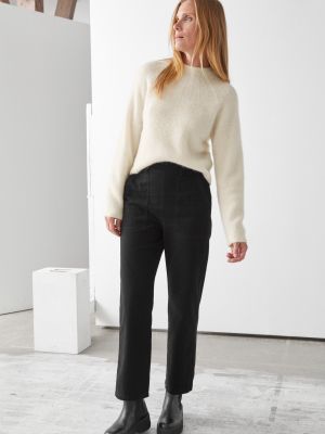 Elasticated Waist Cotton Trousers