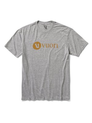 V1 Vuori Wordmark Logo Tee | Heather Grey / Flax