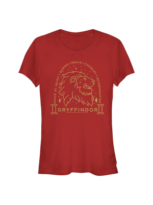 Junior's Harry Potter Gryffindor House Emblem T-shirt