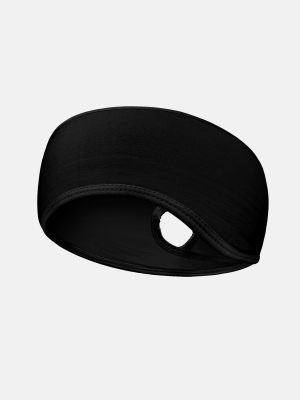 Basic Black Ear Warmer Ponytail Headband