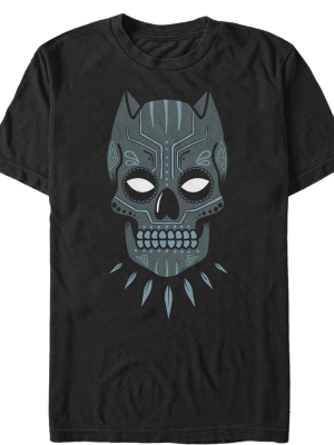 Men's Marvel Halloween Panther Sugar Skull T-shirt