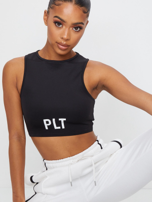 Prettylittlething Black Racer Scuba Crop Vest