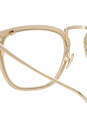 Carson Optical D-frame In Light Gold And Brown