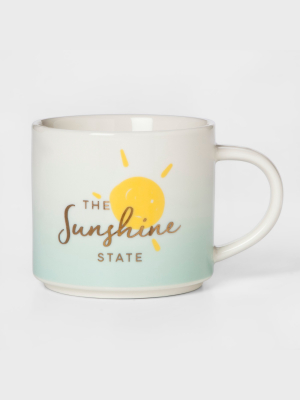 16oz Stoneware The Sunshine State Mug White/green - Threshold™