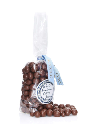 Rococo Chocolates Nibbles Bag Milk Chocolate Covered Coffee Beans 200g