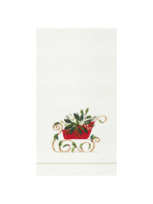 C&f Home Sleigh Hemstitch Guest Towel