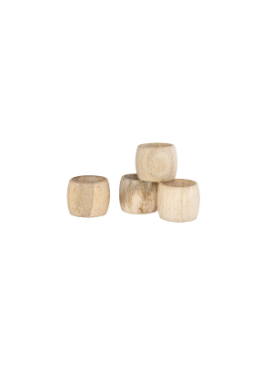 Wooden Napkin Rings (set Of 4)