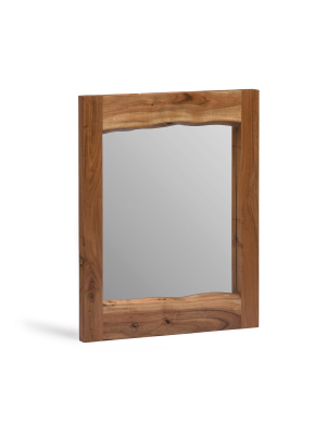 Alpine Live Edge Wood Mirror Natural - Alaterre Furniture