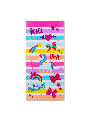 Peace Love Beach Towel Pink - Jojo Siwa