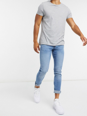 New Look Skinny Jeans In Mid Blue Wash