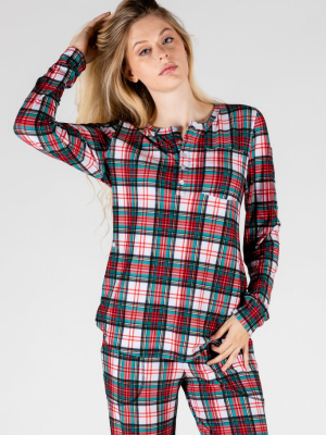 The Scotch On The Rocks | Womens Christmas Pajama Top