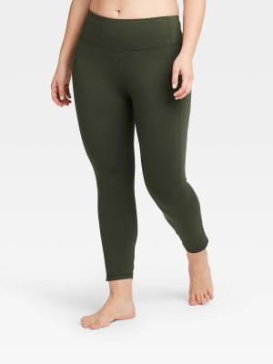 Women's Simplicity Mid-rise 7/8 Leggings 24" - All In Motion™ Olive Green Xxl