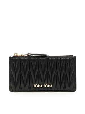 Miu Miu Matelassé Zipped Cardholder