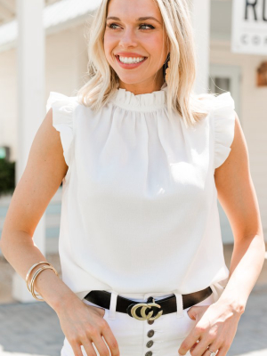 Put It To The Test Ivory White Tank