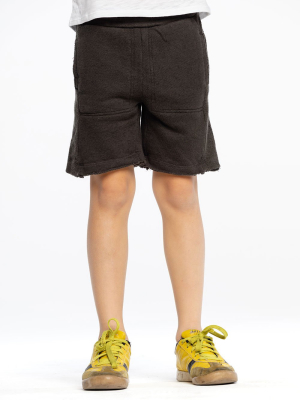 Boys Linen French Terry Soft Utility Shorts