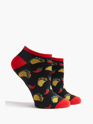 Taco & Pepper Print Ankle Socks