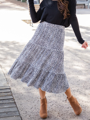 Amara Skirt - Small Blue Cheetah