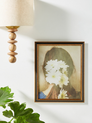 White Flowers In Her Hair Wall Art