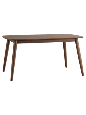 Cortland Danish Modern Dining Table - Walnut - Inspire Q