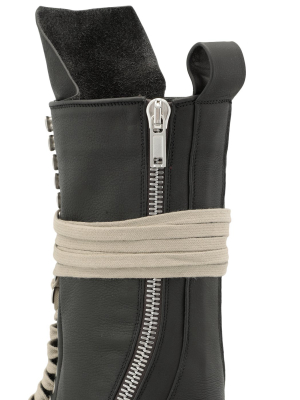 Rick Owens Lace-up Combat Boots