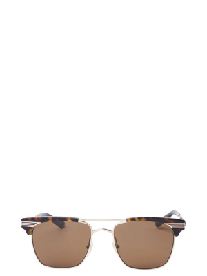 Gucci Eyewear Square Frame Aviator Sunglasses