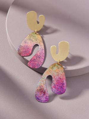 Sibilia Tie-dyed U Drop Earrings