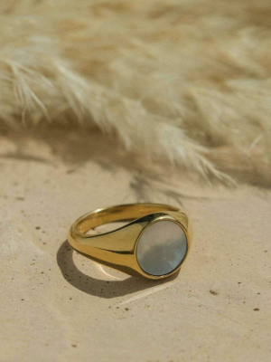 May Martin <br> Mother Of Pearl Gold Fill Ring